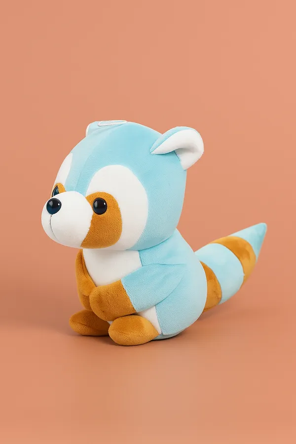 Light_Blue_Plush_Raccoon_Soft_Toy_22_Cm
