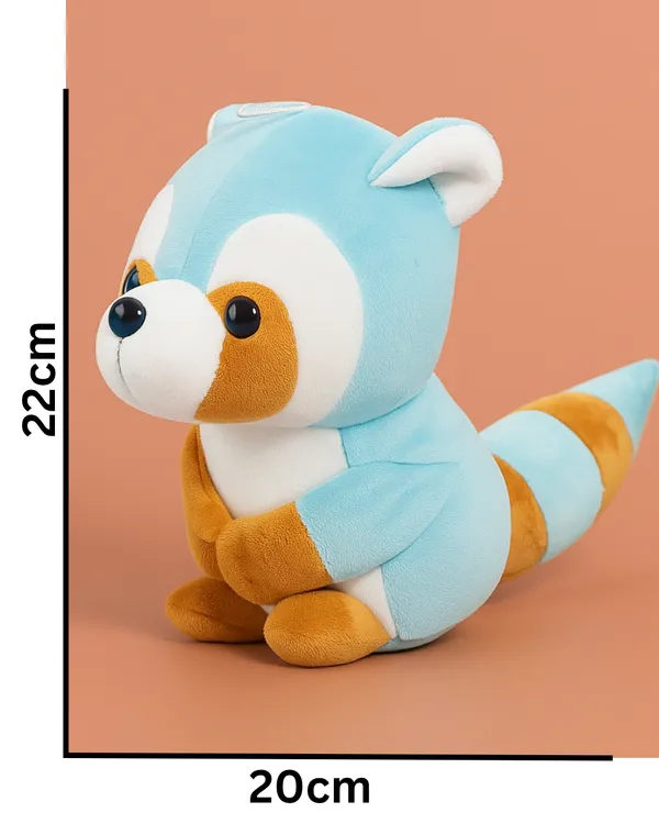 Light_Blue_Plush_Raccoon_Soft_Toy_22_Cm
