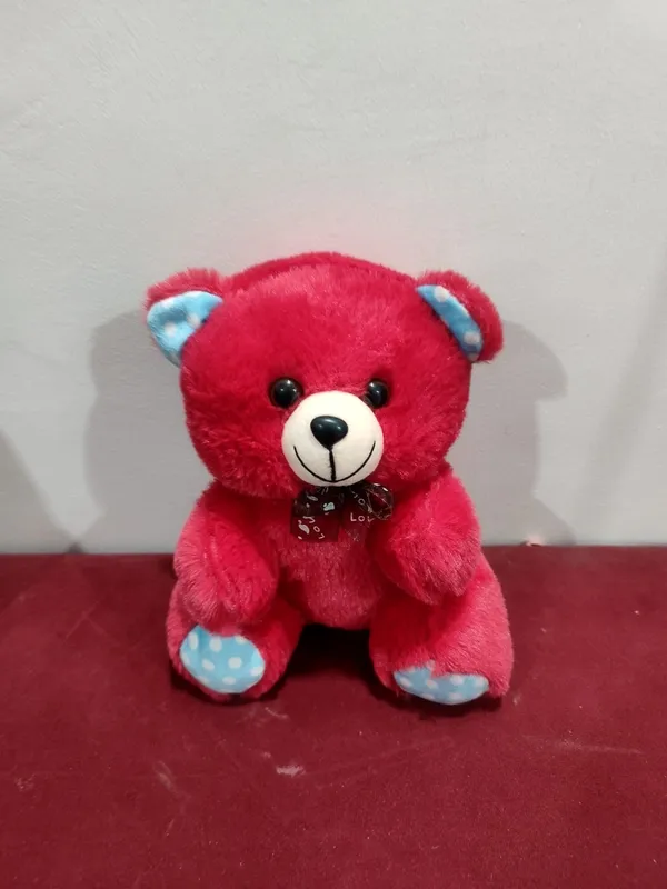 Red_Teddy_Bear_Plush_Toy_With_Blue_Accents