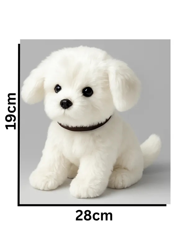 White_Puppy_Stuffed_Dog_Toy_With_Brown_Collar_19_Cm