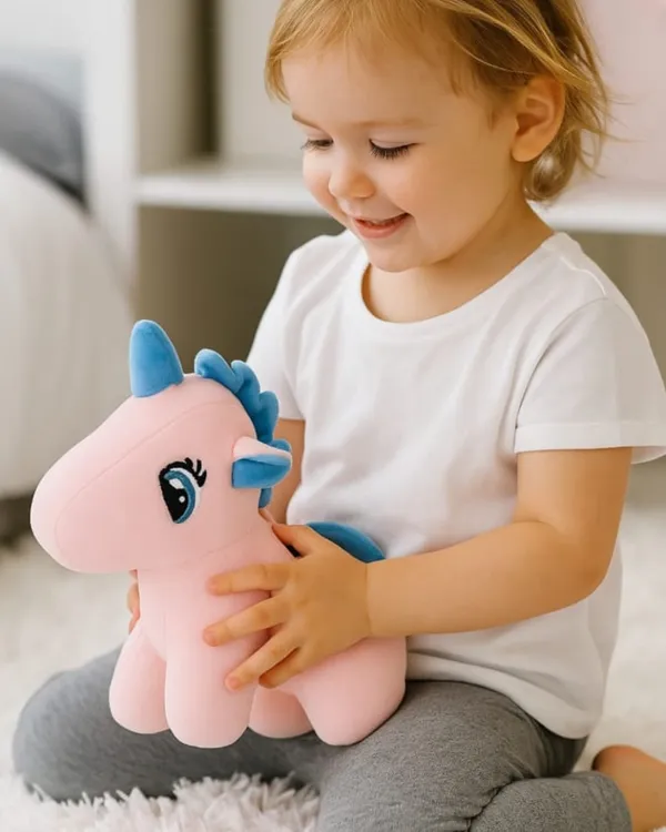 Pink_Plush_Unicorn_Soft_Toy_With_Blue_Mane_25_Cm