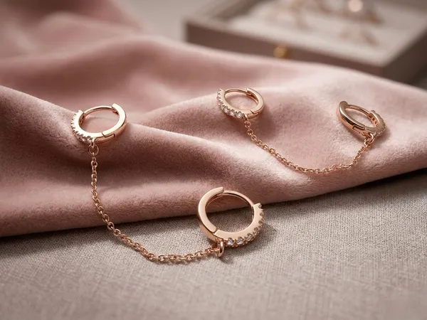 Rose_Gold_Twin_Earring_Chain_Hoop