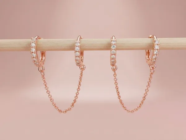 Rose_Gold_Twin_Earring_Chain_Hoop