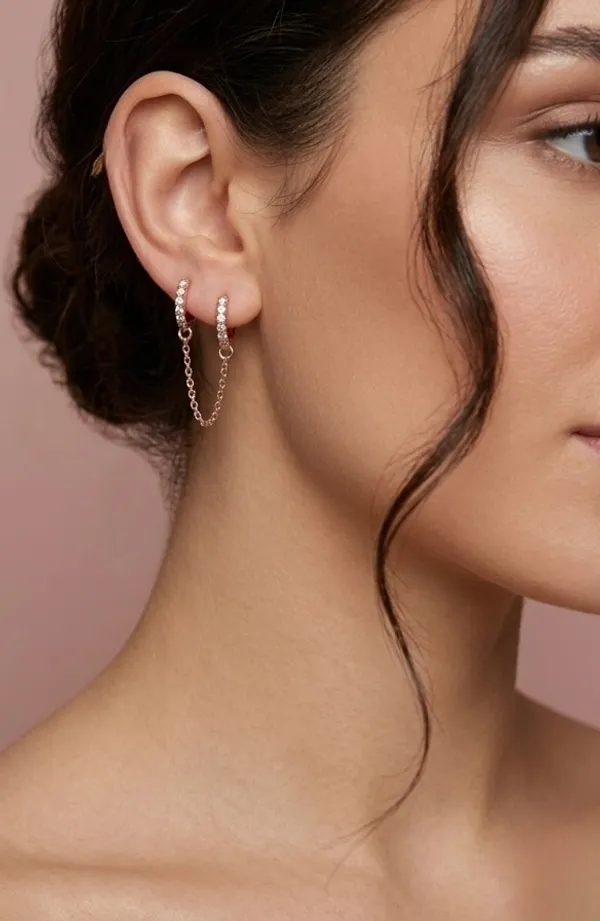Rose_Gold_Twin_Earring_Chain_Hoop