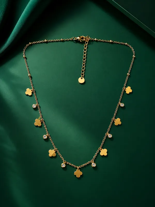 Golden_Clover_Spark_Neclace