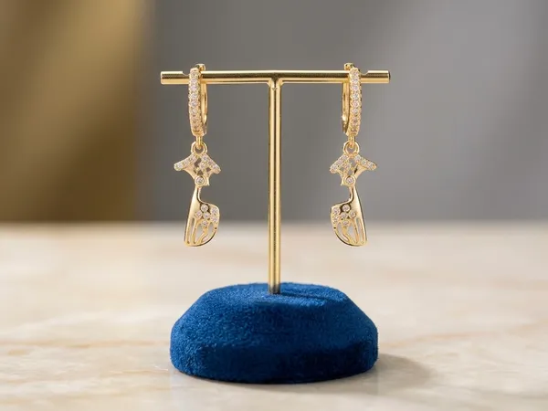 Gold_Deer_Charm_Hoop_Earrings
