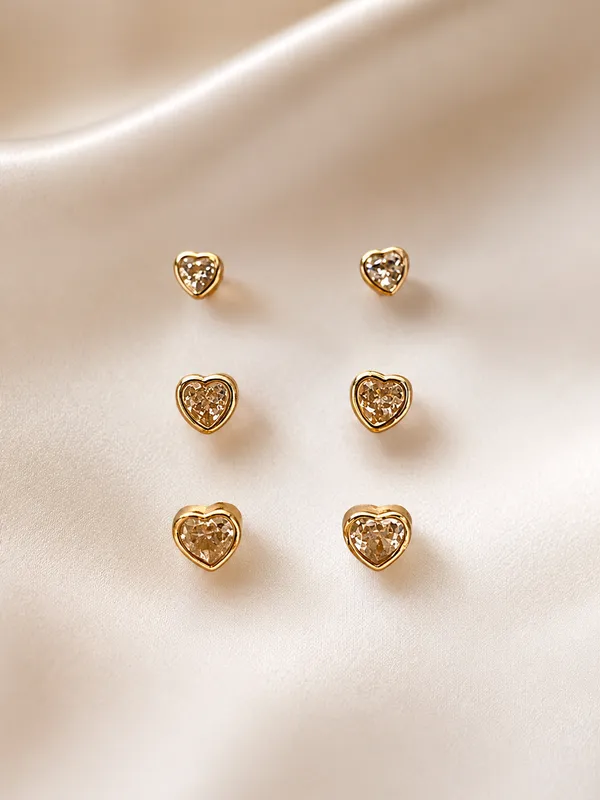 Gold_Heart_Crystal_Stud_Set