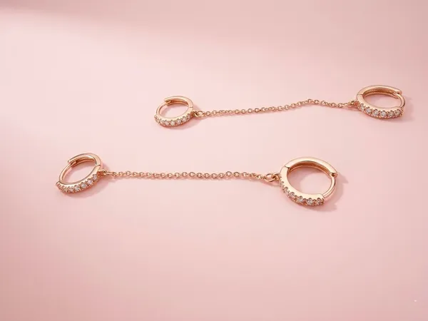 Rose_Gold_Twin_Earring_Chain_Hoop