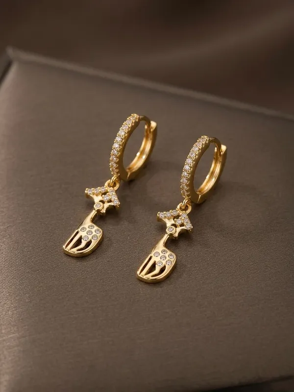 Gold_Deer_Charm_Hoop_Earrings
