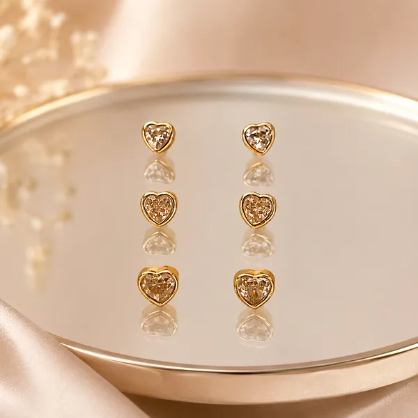 Gold_Heart_Crystal_Stud_Set