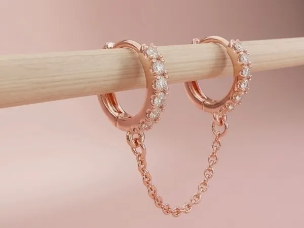 Rose_Gold_Twin_Earring_Chain_Hoop