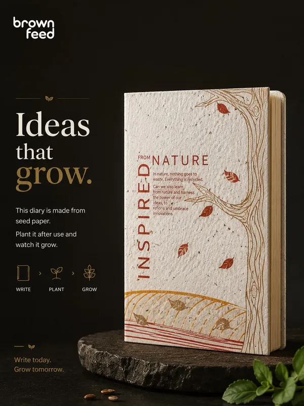 Brownfeed_Seed_Paper_Plantable_Nature_Diary_18X13Cm