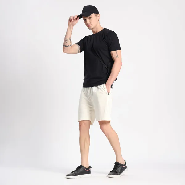 Valesto_Premium_Lounge_Cotton_Shorts_Off_White