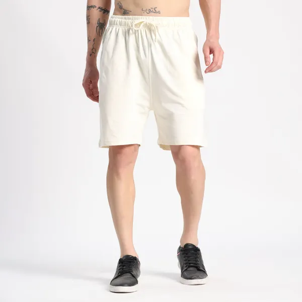 Valesto_Premium_Lounge_Cotton_Shorts_Off_White