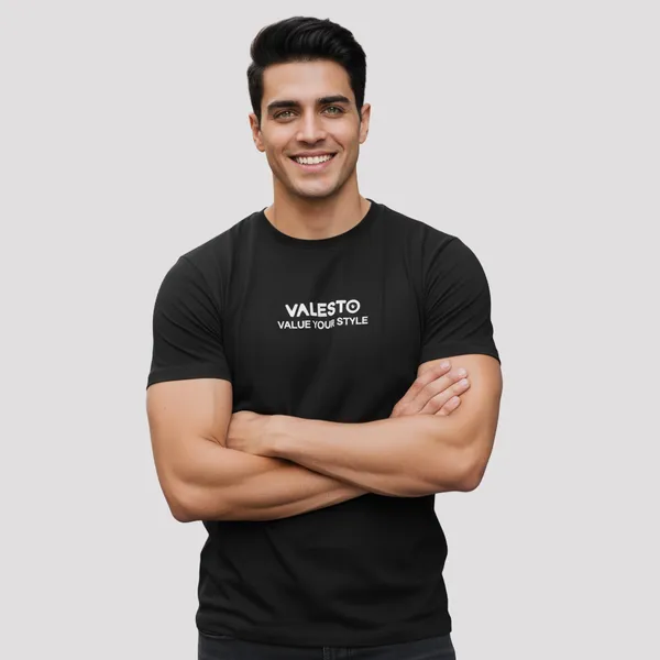 Valesto_T_Shirt_Round_Neck_Black