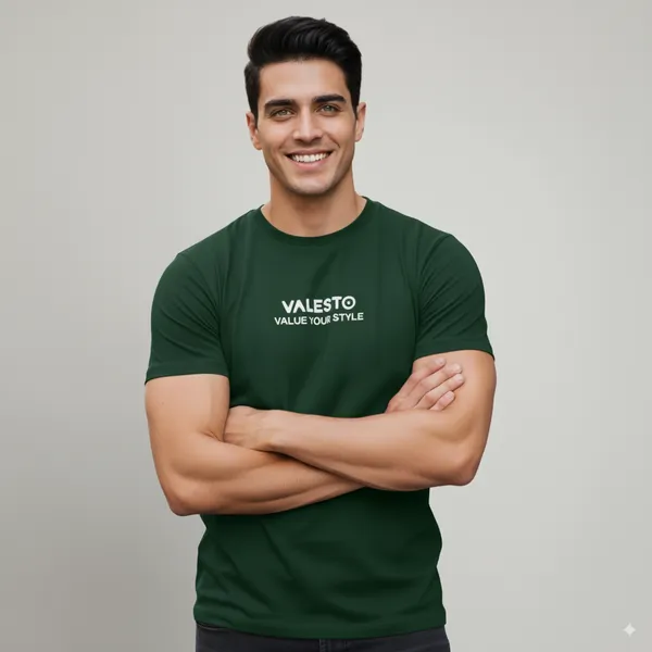 Valesto_T_Shirt_Round_Neck_Green
