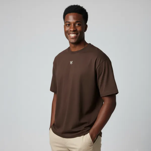 Valesto_Center_Logo_Heavyweight_Drop_Shoulder_Tee_Mocha_Brown