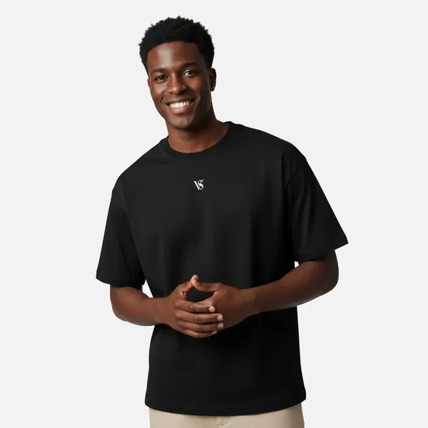 Valesto_Center_Logo_Heavyweight_Drop_Shoulder_Tee_Jet_Black