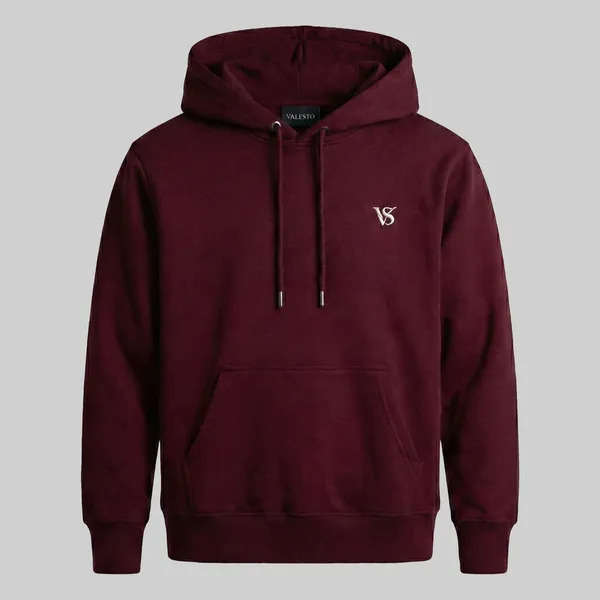 Valesto_Heavyweight_Structured_Fleece_Hoodie_Royal_Maroon