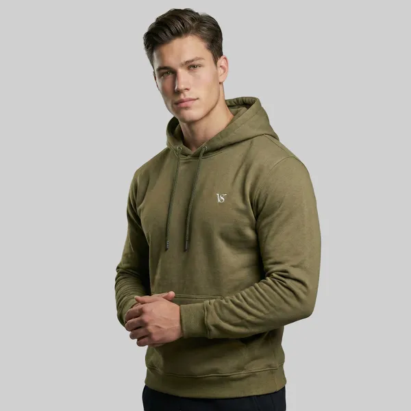 Valesto_Heavyweight_Structured_Fleece_Hoodie_Olive_Green