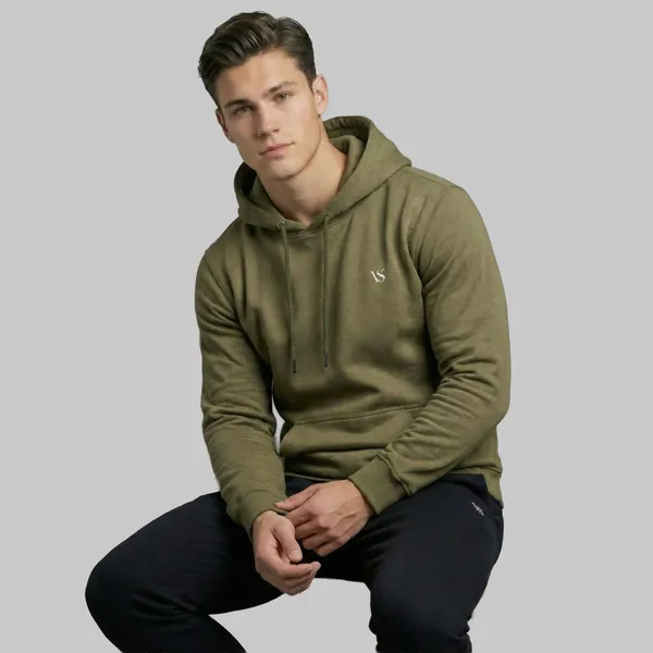 Valesto_Heavyweight_Structured_Fleece_Hoodie_Olive_Green