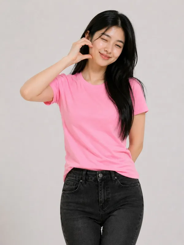 Pink_Cotton__T-shirt_For_Girls