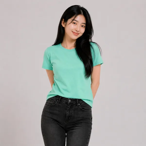 Mint_Cotton__T-shirt_For_Girls