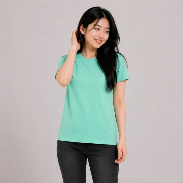 Mint_Cotton__T-shirt_For_Girls