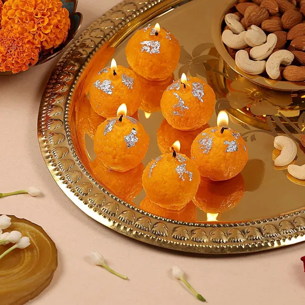 Motichoor_Ladoo_Shaped_Soy_Wax_Candle_Pack_Of_6