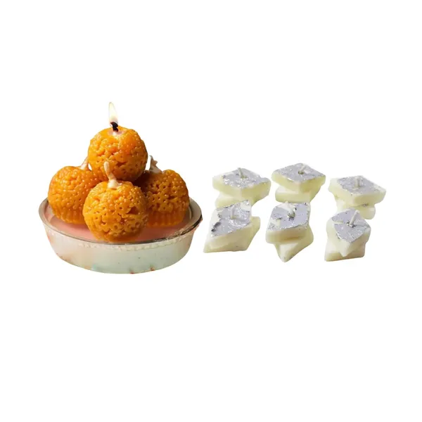 Indian_Sweet_Shaped_Soy_Wax_Candle_Pack_Of_10