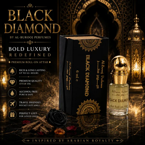 Black_Diamond_Attar_Roll_On_Perfume_Oil_6Ml_Alcohol_Free_Long_Lasting_Fragrance_8_12_Hours_Woody_Floral_Musky_Scent_For_Men_Women_Al_Burooj_Perfumes