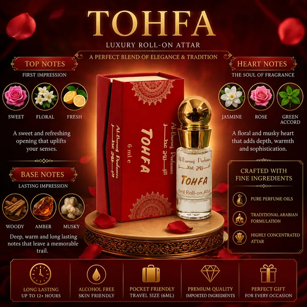 Tohfa_Attar_Roll_On_Perfume_Oil_6Ml_Alcohol_Free_Long_Lasting_Fragrance_8_12_Hours_Sweet_Floral_Musky_Woody_Scent_For_Men_Women_Al_Burooj_Perfumes