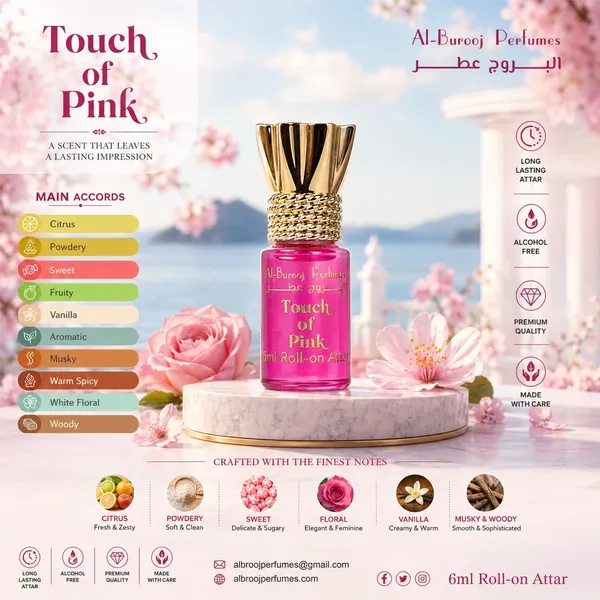 Touch_Of_Pink_Roll_On_Attar_Perfume_Oil_6Ml_Alcohol_Free_Long_Lasting_Fragrance_Unisex_Sweet_Fruity_Floral_Scent_Premium_Arabian_Perfume_Oil