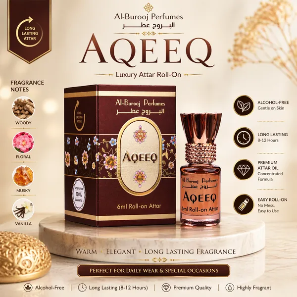 Aqeeq_Roll_On_Attar_6Ml_Alcohol_Free_Woody_Floral_Musky_Fragrance_Unisex