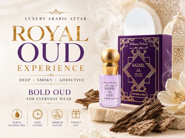 Badeel_Al_Oud_Roll_On_Attar_Perfume_Oil_12Ml_Alcohol_Free_Long_Lasting_Oud_Warm_Spicy_Patchouli_Musky_Woody_Fragrance_Premium_Unisex_Attar