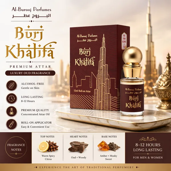 Burj_Khalifa_Attar_Roll_On_Perfume_Oil_12Ml_Alcohol_Free_Long_Lasting_Oud_Fragrance_8_12_Hours_Woody_Warm_Spicy_Amber_Musky_Scent_For_Men_Women_Al_Burooj_Perfumes