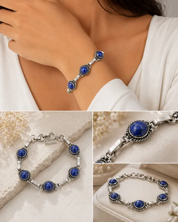 Blue_Stone_Brass_Link_Bracelet
