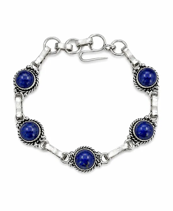 Blue_Stone_Brass_Link_Bracelet