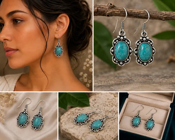 Blue_Turquoise_Oval_Earrings