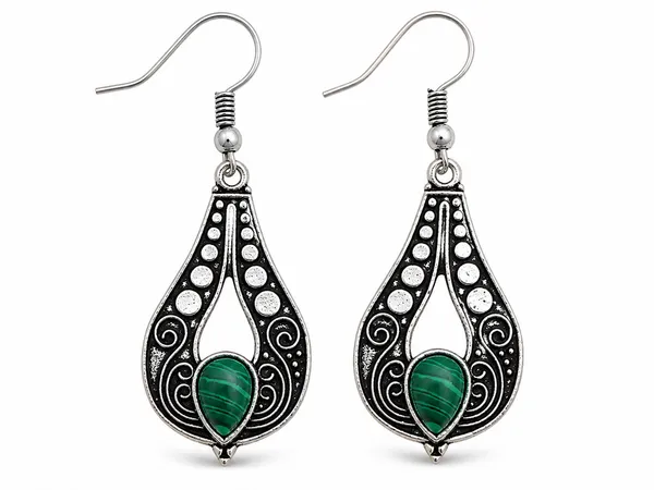 Green_Malachite_Gemstone_Filigree_Earrings