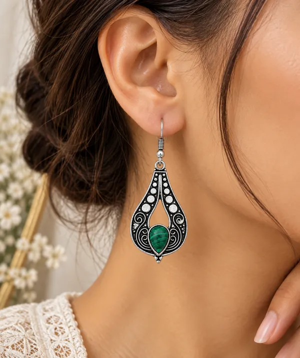 Green_Malachite_Gemstone_Filigree_Earrings