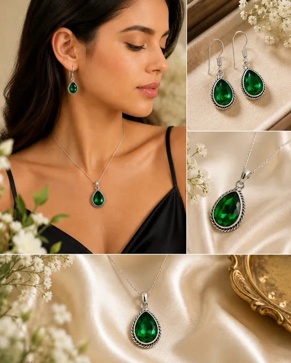 Green_Teardrop_Gemstone_Set