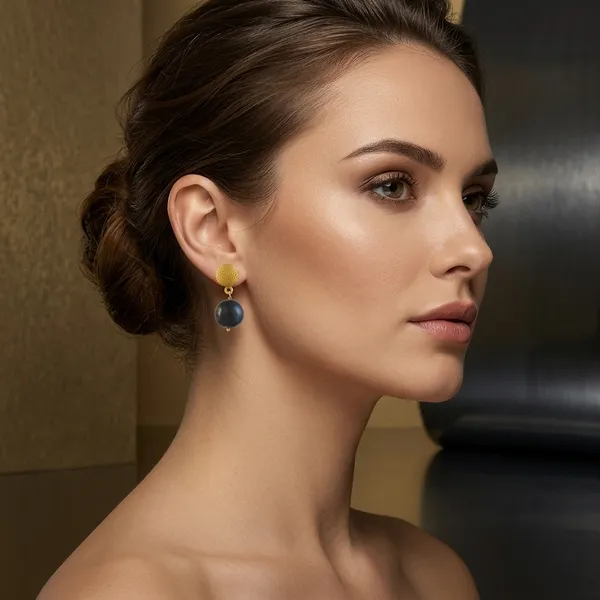 Pure_Silver_Black_Pearl_Earrings