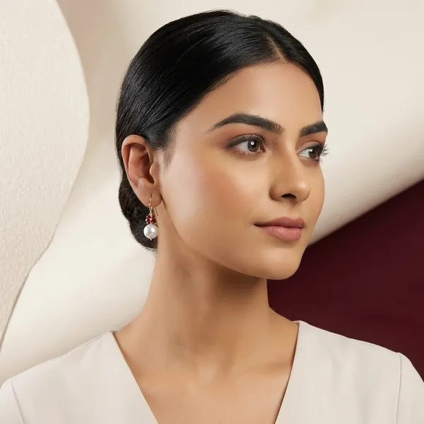 Pure_Silver_Garnet_Pearl_Earring