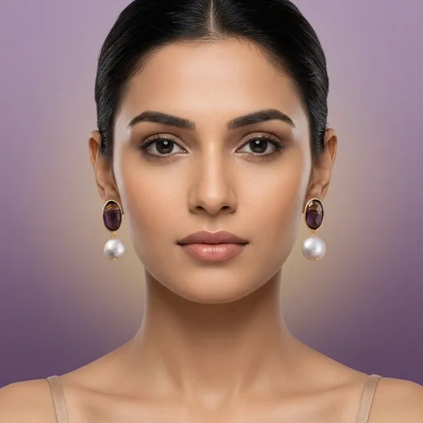 Pure_Silver_Amethyst_Hydro_Pearls_Earrings