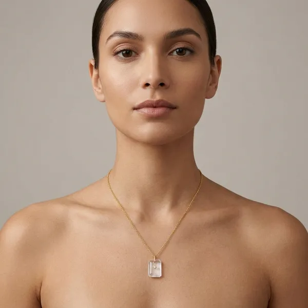 Pure_925_Silver_With_18K_Gold_Plating_With_Upalite_Hydro_Quartz_Stone_With_Cz_Star_In_Center_Necklace_With_Chain