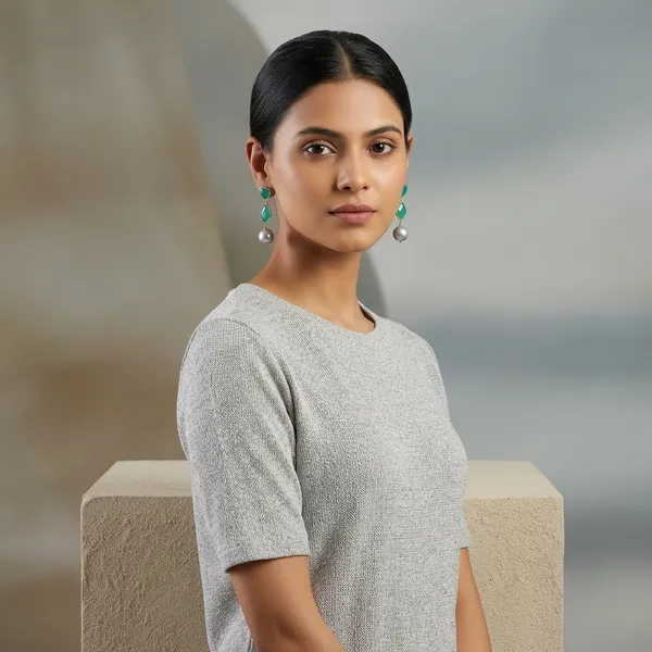 Pure_Silver_Sea_Green_Onyx_Pearls_Earrings