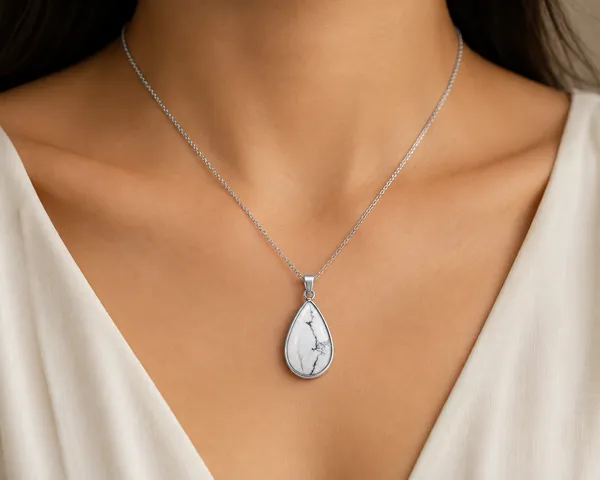 White_Stone_Teardrop_Pendant,_Brass_Pendant,_Natural_Look_White_Gemstone,_Statement_Jewelry,_Gift_for_Her