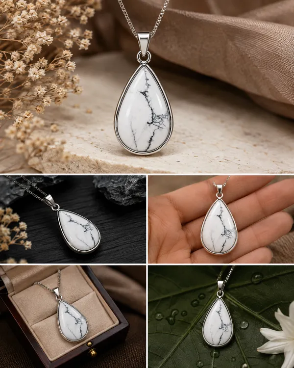 White_Stone_Teardrop_Pendant,_Brass_Pendant,_Natural_Look_White_Gemstone,_Statement_Jewelry,_Gift_for_Her