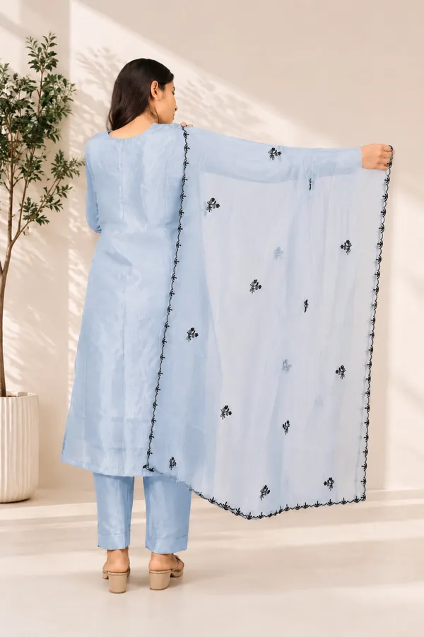 Sky_Blue_Organza_Embroidered_Salwar_Suit_Set_For_Women